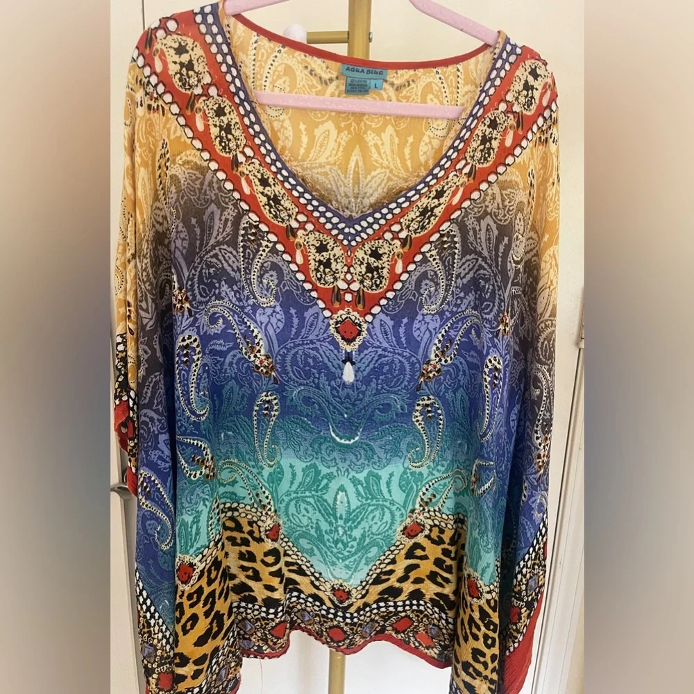 Kimono Aqua Blue - Picture 1 of 4